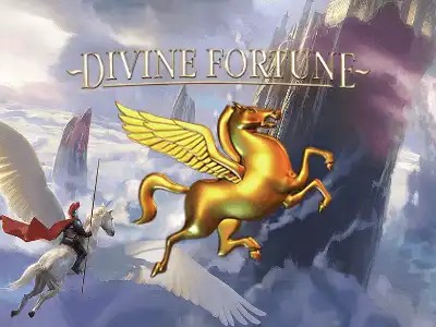 Divine Fortune logo – Slots by NetEnt at Frank Casino