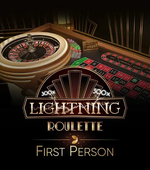 Live Dealer logo of First Person Lightning Roulette from Evolution at Frank Casino