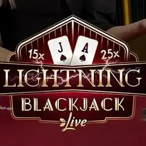Official Live Dealer logo: Lightning Blackjack by Evolution at Frank Casino