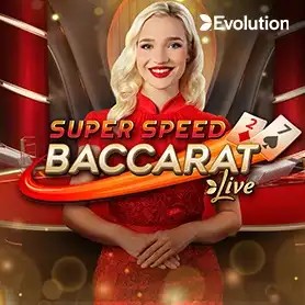 Super Speed Baccarat slot visual from Evolution available on frankcasino-pt.com
